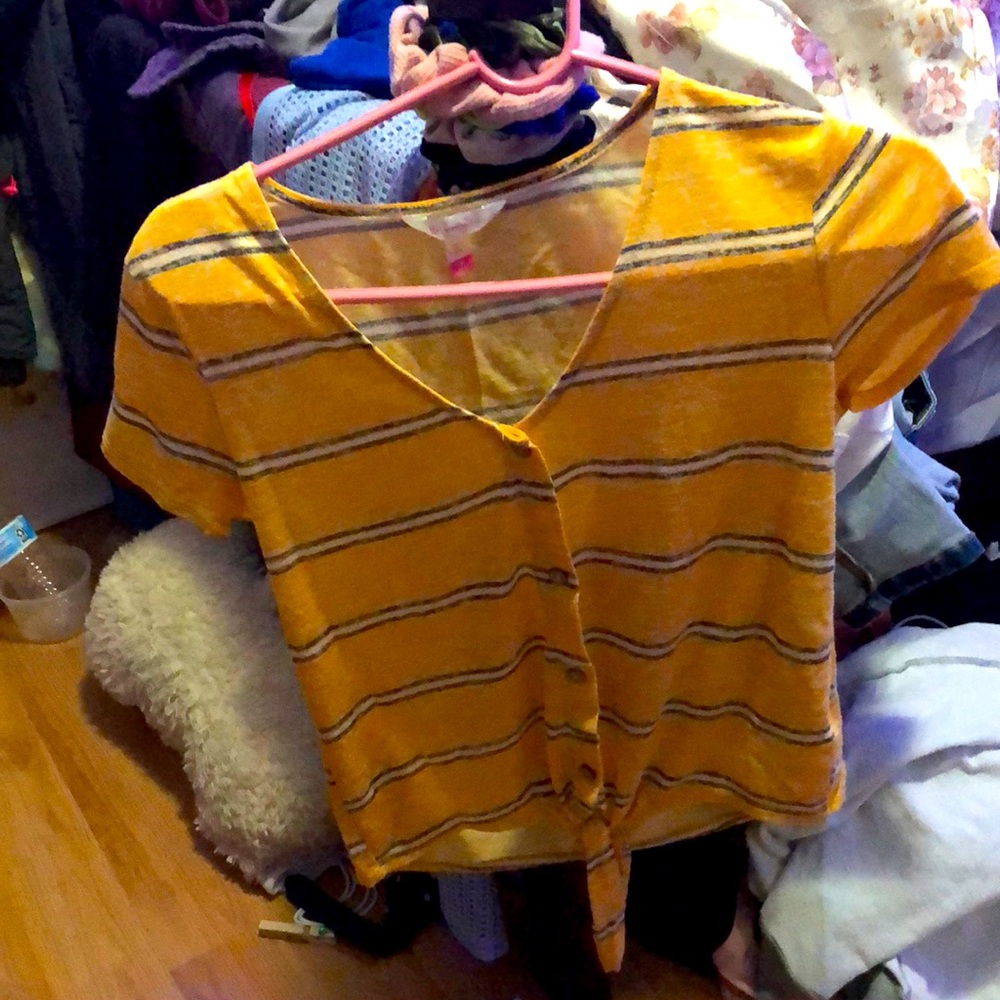 Yellow crop top